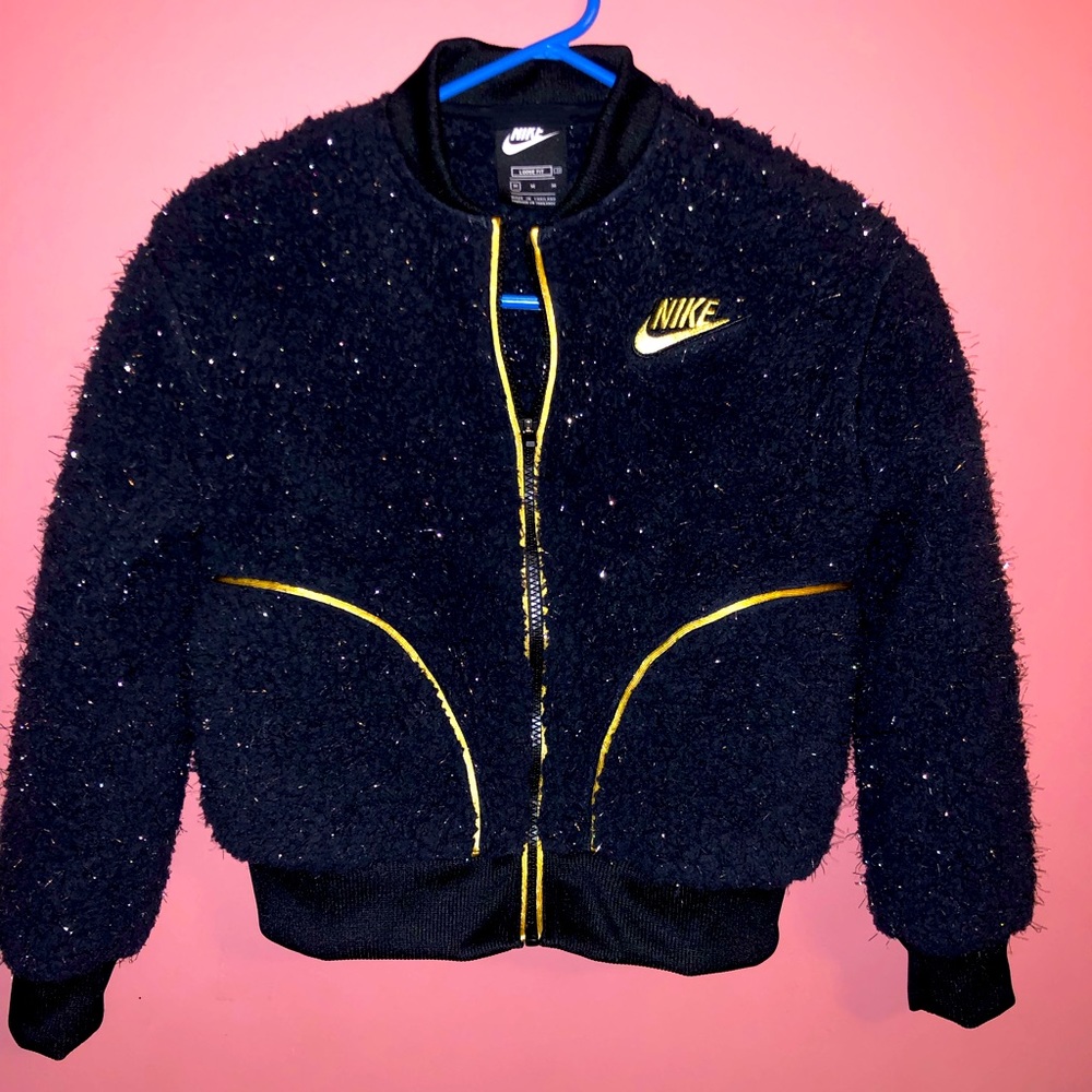Nike sherpa shine bomber jacket